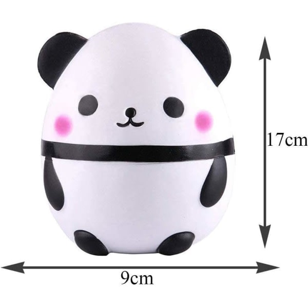 Panda Egg Jumbo Squishy Slow Rising Squeeze Toys Scented Kawaii Squishies Animal Toy for Kids Adults 1pc (Hvit) Cherry