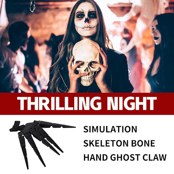 Halloween Ledade Fingrar Halloween Cosplay Rekvisita Skräck Ledad Klo Leksak för Maskeradfest[qb]