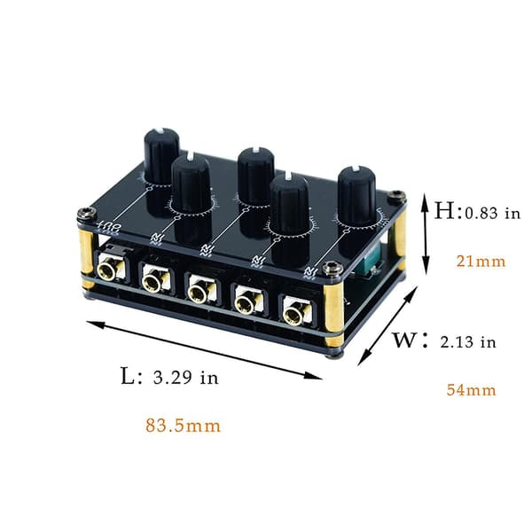 Mini 4-kanals 3,5 mm lydlinjemikser Pro Live Studio Console Opptak
