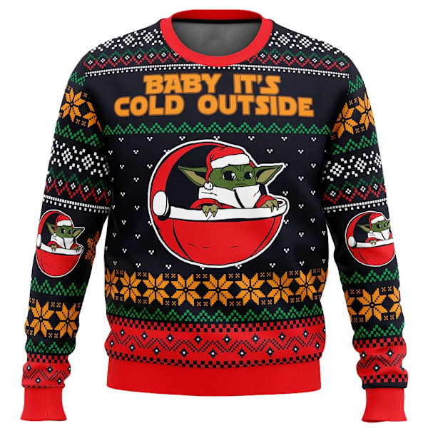 The Mandalorian och Grogu Baby Yoda Fula Jultröja 2024 Merry Christmas Herrar Pullover Höst Vinter Star Wars Damtröja stil 10 style 10 XL
