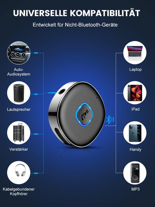 Bluetooth-adapter til musikstreaming/håndfri opkald