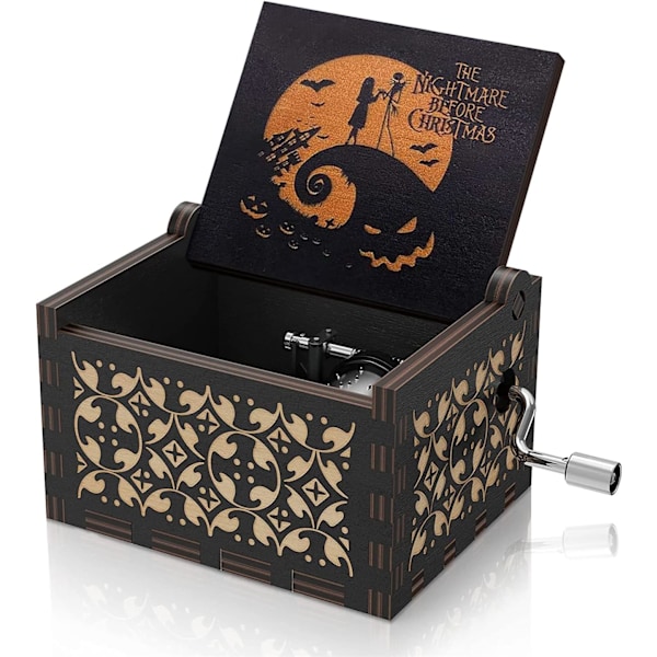 Halloween Melodi Træ Musikboks The Nightmare Before Christmas Vintage Træ Musikalske Gave