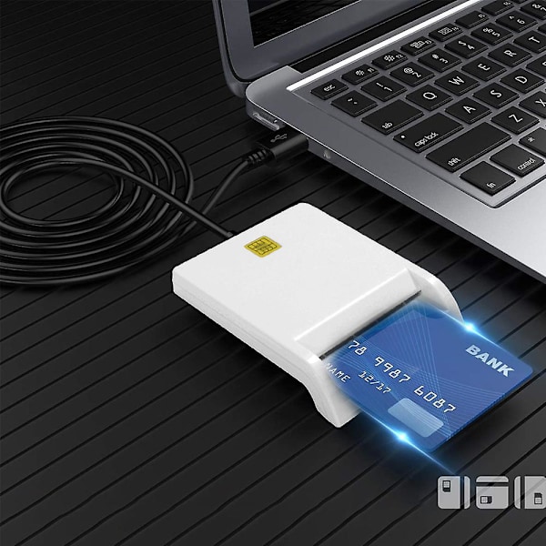 Smartkortläsare Dod Military Usb Common Access Cac Kompatibel med Windows, Mac Os och