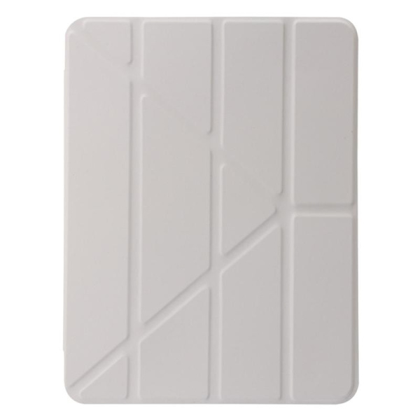 Fodral för iPad Air 11 (2024) PU-läder Origami Stativ Transparent Tabletfodral - Grå-WELLNGS Grey