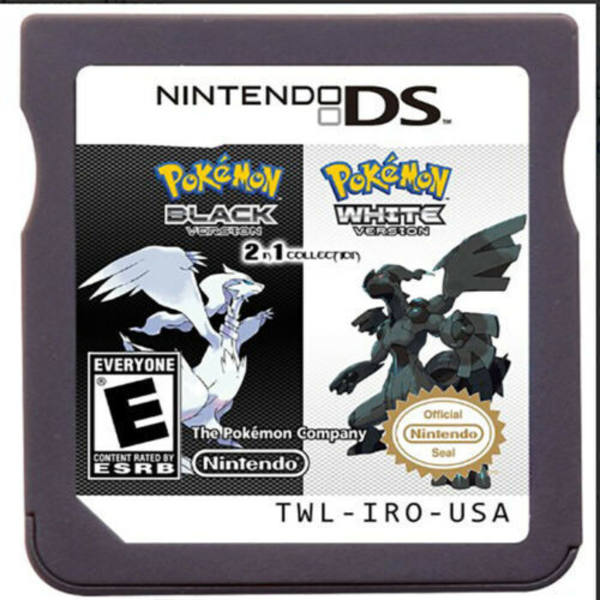 Videospelkassett Nds Spelkonsolkort Ds 2ds 3ds Guld Soul Silver Black White 2 In 1 - 1