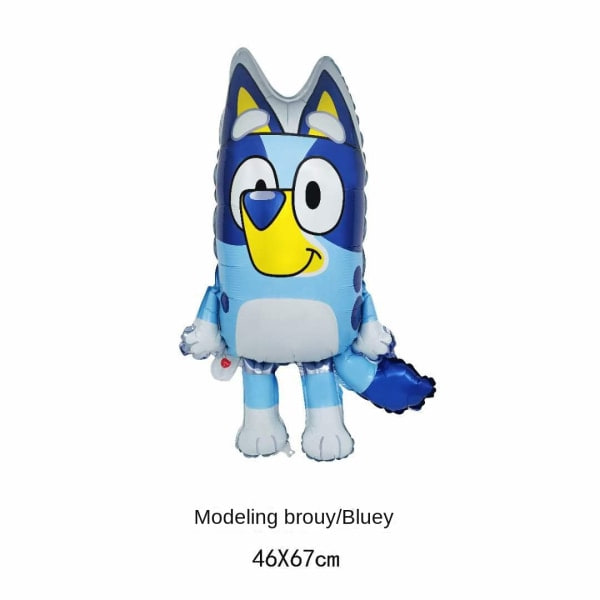 26\" Bingo Bluey Festdekorationer Folieballonger Blå Orange A A