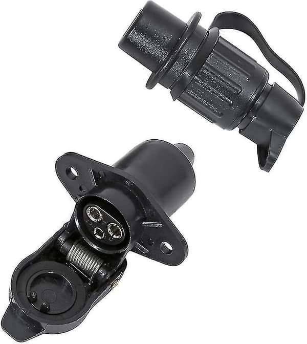 Stiftplugg og stikkontakt 3-polet 12V Traktor Stiftplugg DIN 9680 Vanntett Gave