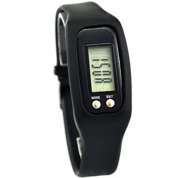 Klocka med LCD-skärm Enkel användning Promenad Fitness Tracker Armband Digital Stegräknare Yellow