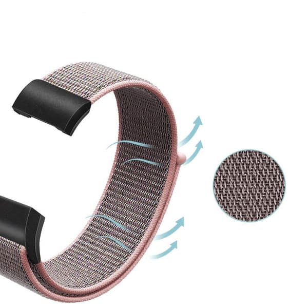 Fitbit Charge 3/4 ranneke, nailon, ruusukulta BT