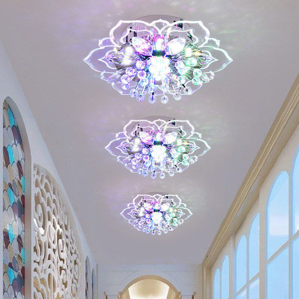 20CM 9W Moderne Krystall LED Taklampe Gang Multicolor-A Multicolor-A