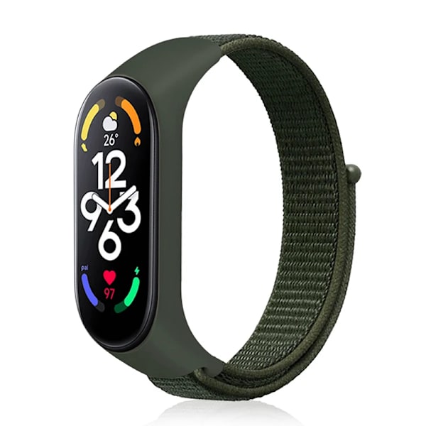 Nylon Mi Band 4 5 6 Rem Reimerke Soft Justerbar Armbånd Pulsera Correa For Xiaomi Mi Band 3 4 5 6 7 Armbånd Army Gree Army Green 3 Mi Band 3 4 5 6 7
