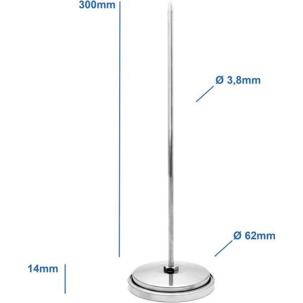 Ovns termometer, analogt termometer i rustfritt stål for baking eller grilling, motstandsdyktig opptil 400°C