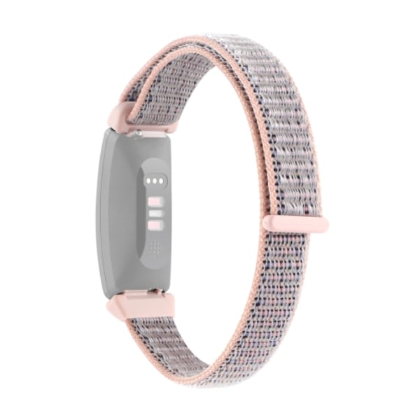 For Fitbit Inspire 2 Nylon Loop Strap Watch Band Pink