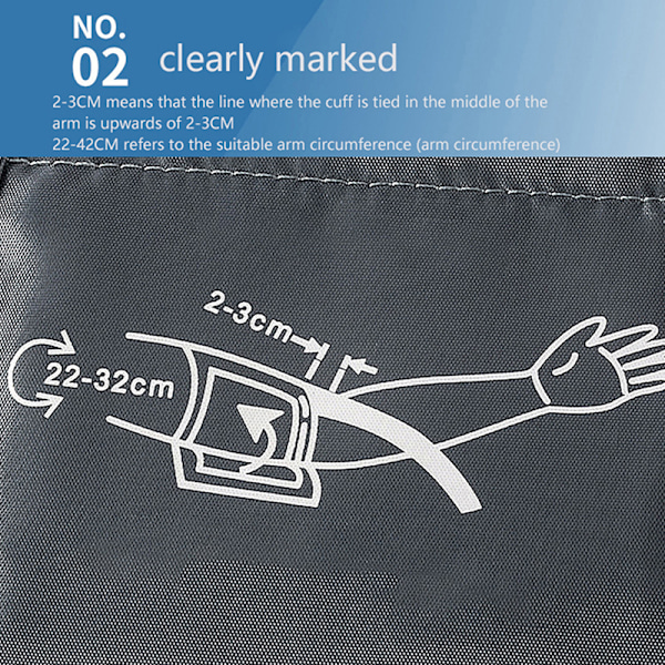 1 stk 22-32 CM arm mansjett for blodtrykksmåler