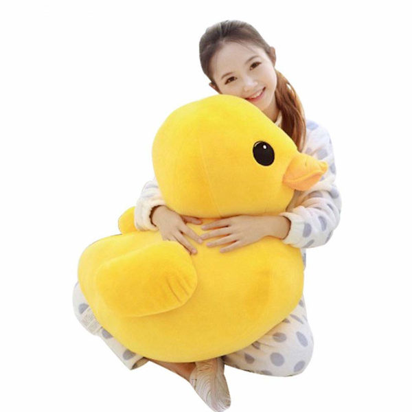 Gul And Stuffed Animal Plush Toy Søt Stor Gul And