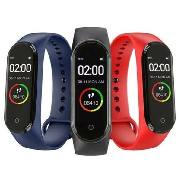 Smart Digital Watch Armband M4 Herr Dam Hälsa Sport Tracker Black