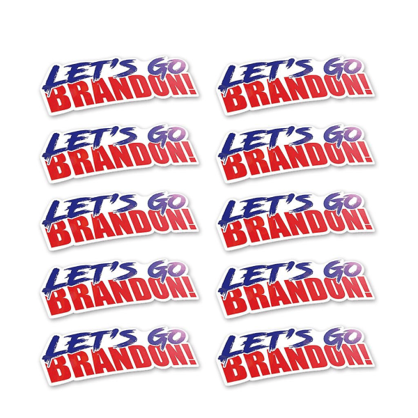 10 stycken Let's Go Brandon Stickers Graffiti Sticker Söta Coola Dekaler för bärbar dator Blue red