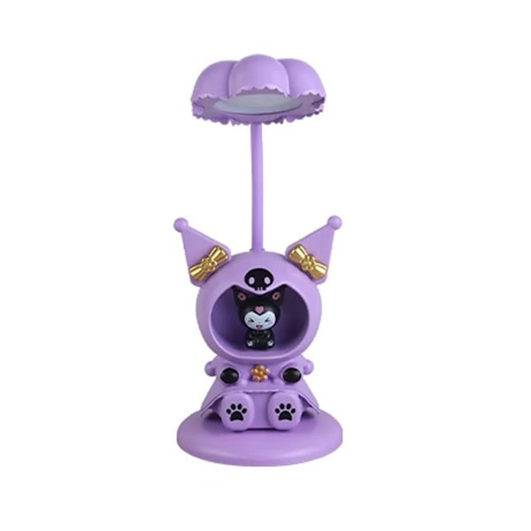 Kawaii Kuromi My Melody sammenleggbar øyevernsbordlampe Black