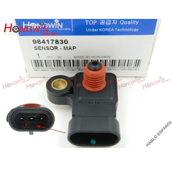Originalt nummer: 96417830 Manifold absolut tryksensor MAP sensor passer til Chevrolet Aveo Lacetti Nubira Optra Daewoo Nubira Holden25484082