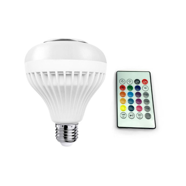 LED-lamppu Langaton älykäs musiikkivalot Kaukosäädinsovelluksen ohjaus Väriä vaihtava Bluetooth-yhteensopiva juhlatarvikkeet colorful dimming white light