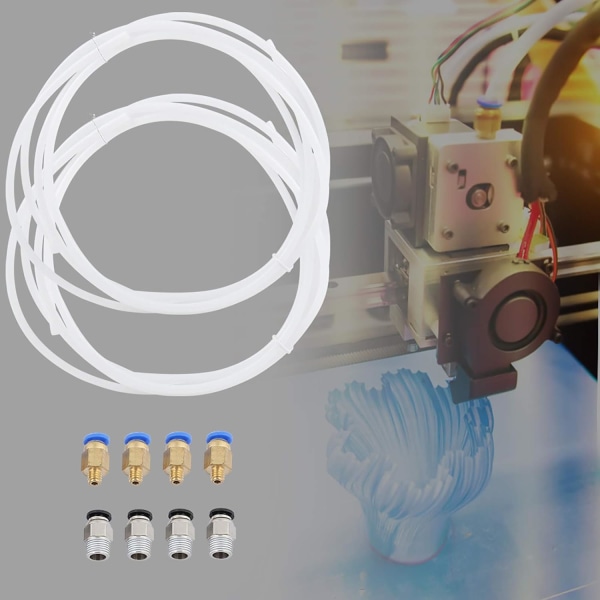 Ptfe-rör Pc4 M6 snabbkoppling 2*Ptfe-rör 4*Pc4M6 snabbkoppling 4*Pc4M10 rak pneumatisk koppling tryck