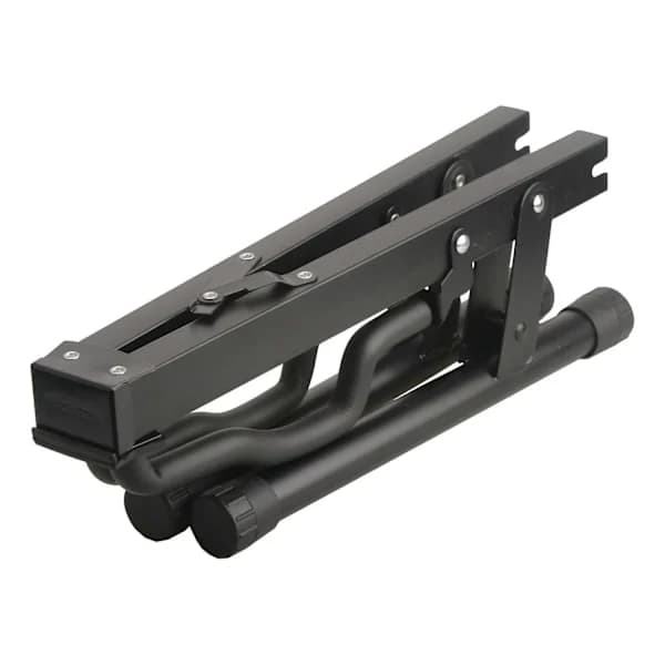 Sort jernguitarstativ - Unikt foldbart design, stabilt A-rammestativ til basudstilling - Perfekt