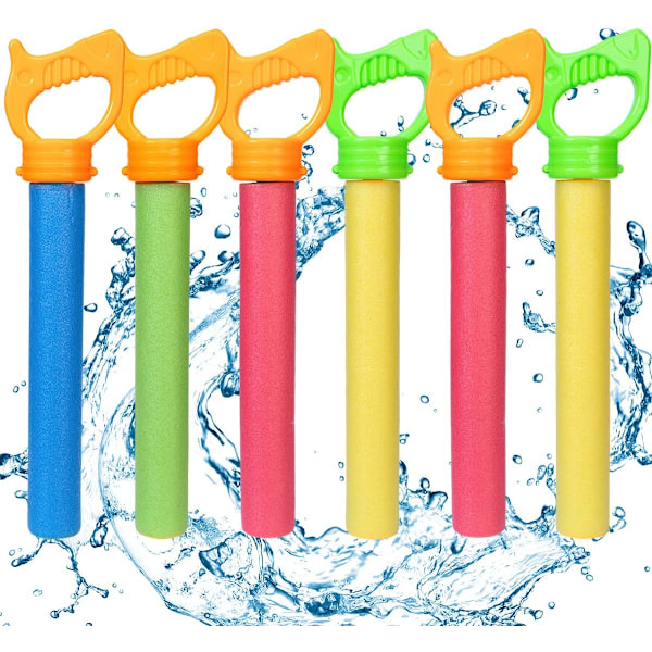Skumvattenpistol Spray Gun, Vattenpistol Poolleksaker, Vattenspruta, Skumvattenpistol Set, Sommar Utomhusleksaker 6 Pack, Slumpmässig Färg