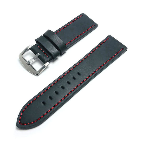 Klockarmband Läder Robust 20 mm - Flera färger Röd