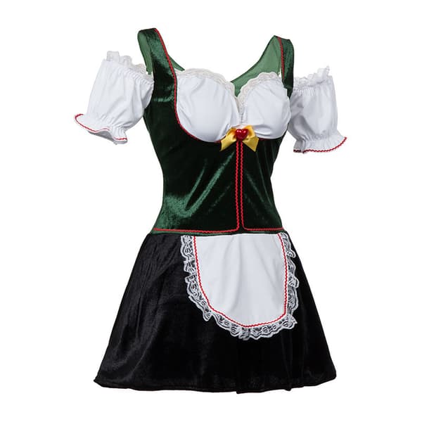 Oktoberfest Bayersk Dirndl Klänning för Kvinnor, Plus Size Öl-Flicka Kostym för Halloweenfest Style 4 L