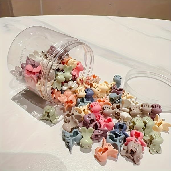 60 st kaninöronhårklämmor söta rosetthårnålar barnhåraccessoarer 60pcs