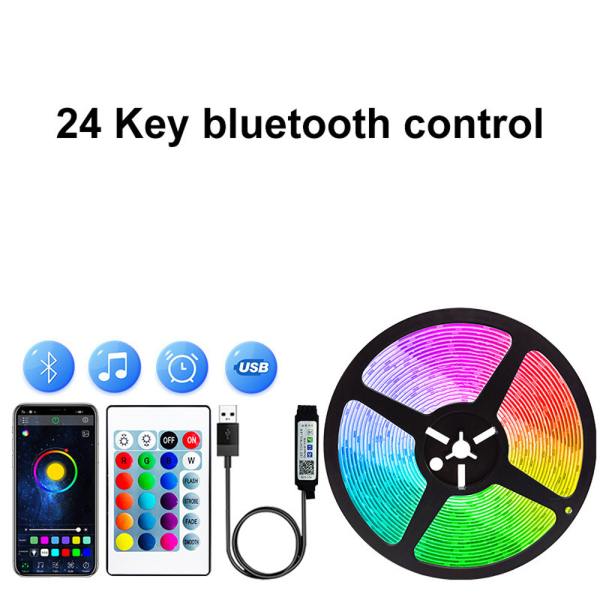 1 rulle remsor ljus 15m rullar ultralång musik synkronisering app-kontroll med fjärrkontroll RGB-tejp för sovrum [Energiklass A++]