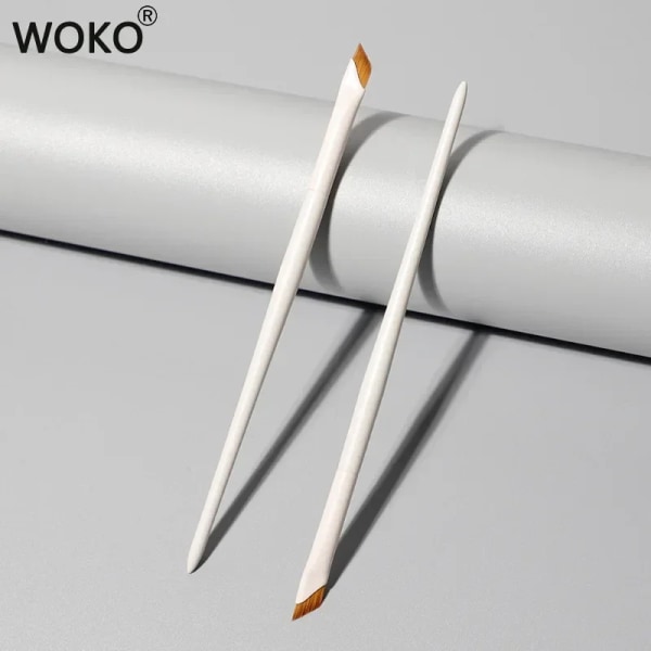 Opgraderet Blade Eyeliner Pensel Ultra Tynd Fin Vinkel Flad Øjenbryn Pensel Under Øje Makeup Pensler Præcis Detalje Pensel Hvid B201-1PCS