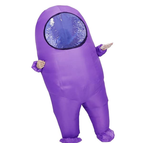 Space Crew Oppusteligt Kostume Tegneserie Astronaut Sort Black Adults