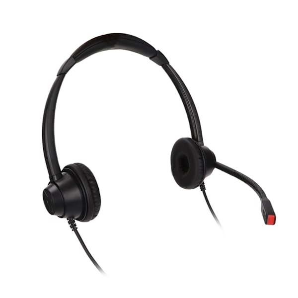 USB-telefonheadset med brusreducering, volymjustering, mute, binaural kundtjänst-hörlurar med mikrofon för kontor