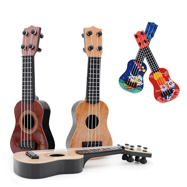Mini gitarr 4 strängar klassisk ukulele gitarr leksak musikinstrument för barn barn nybörjare tidig utbildning liten gitarr