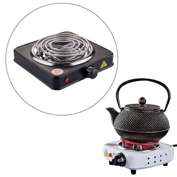 Portabel Elektrisk Värmeplatta med Indikeringslampor Praktisk Spis[qb] Single1000W Black