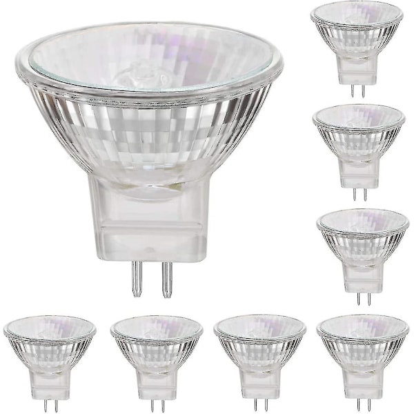 12V 35W Halogenlampor MR11 GU5.3 Spotbas Varmvit, Dimbar, 8-pack 35W