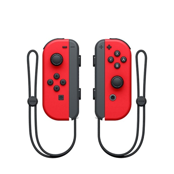 NS-bryter venstre og høyre håndtak joycon håndtak bryter bluetooth håndtak med fjernvekkelse og håndstropp Big red left and right handles