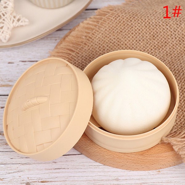 1Set Steamed Stuffed Bun Antistress Slow Rebound Parody Toy White