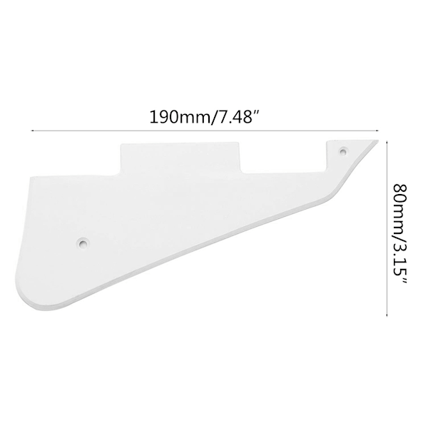 5 kpl LP-kitaran suojakilpi naarmuuntumisenestolevy Gibsonille Les Paul Gu:lle White 0.04