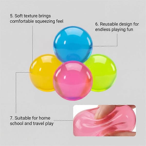 Crayola Globbles Squish Legetøj Klæbrige Stressbold til Voksne Børn Squishy Bolde Beroligende Sensorisk Stresslindrende Gave 4 kappaletta