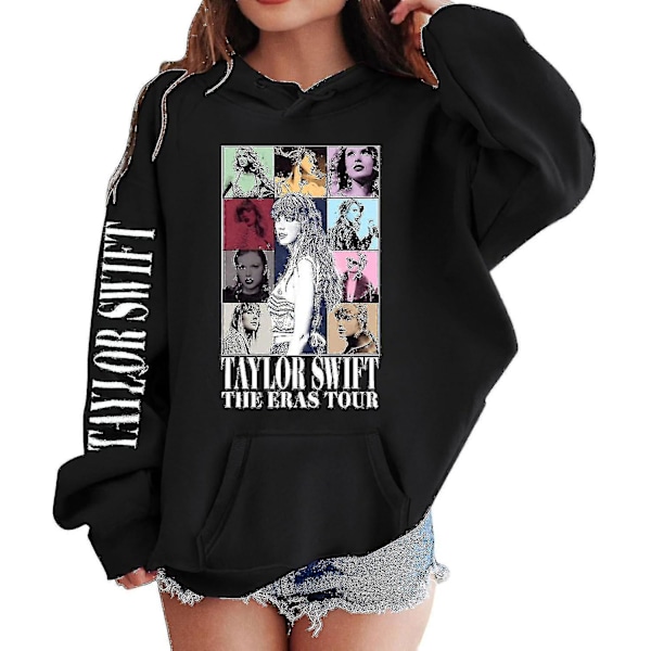 Girls Hoodies 1989 Casual Taylor Pullover Kids Boys Swifts Pullover Hooded Concert Outfit For 4-14 Years 01 Black 01 black 4 to 5T