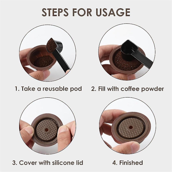 Påfyllbar kaffekapsel for Vertuoline & Vertuo Pod, 150 ml kaffekapsler for Nes Presso Vertuo kaffemaskin Ace Shown