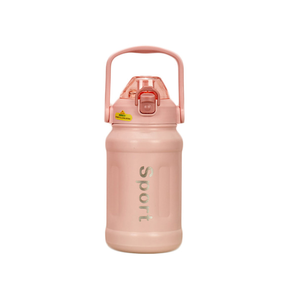 Vakuumflaske i rustfrit stål 316 Trendy bærbar stor hætte Pink Pink 800ML