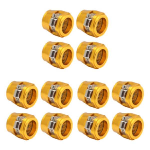 1/2/3/5 4-delad aluminium slangklämma - enkel att installera guld AN6.4pcs gold AN6.4pcs 3PCS