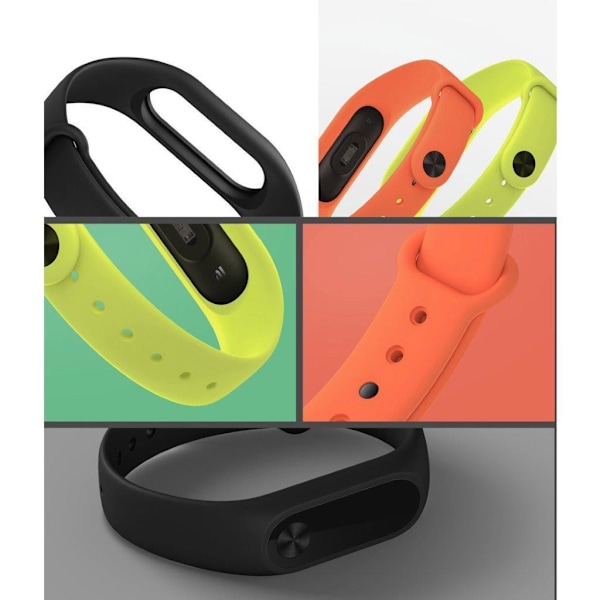 2-pakning - Xiaomi Mi Band 5/6 armbånd i silikon black