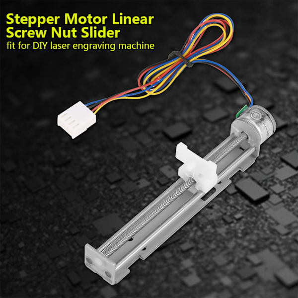 DC 12V stegmotor med linjär skruvmutterkontroller för DIY lasergraveringsmaskin