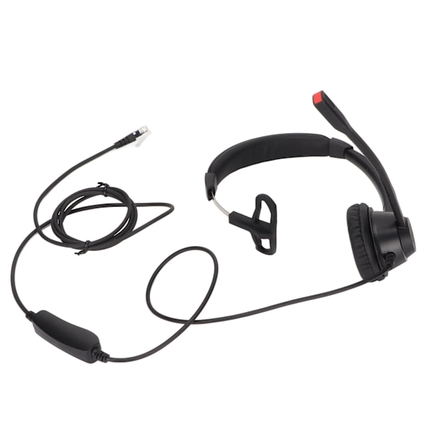 Telefon headset højttaler lydstyrke justering mikrofon mute monaural RJ9 erhverv headset sort