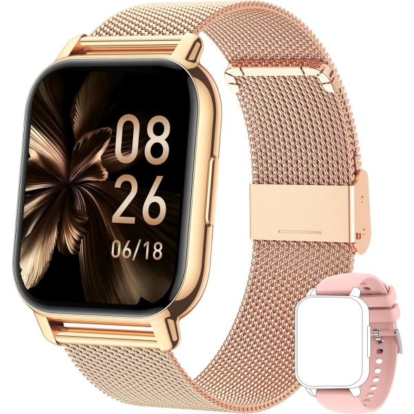 Christmas gift Women's watch Smart watch, Calls/Blood pressure/100+ Sports Women's watch Watch Android iOS pink