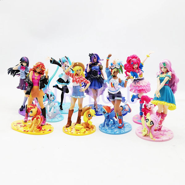 20-25cm My Little Pony Princess Celestia Twilight Sparkle Pinkie Pie Japansk Anime PVC Action Samling Model Legetøj til Bar Hatsune Miku
